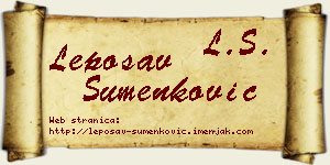 Leposav Šumenković vizit kartica